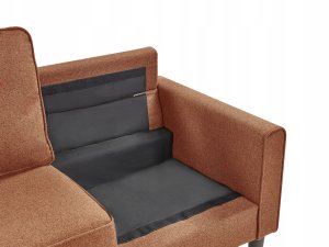 Sofa 3-osobowa z otomaną złoty brąz AVESTA 14