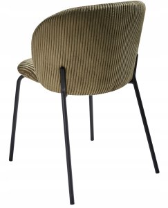 Zestaw 2 krzeseł do jadalni MILES Sztruks Oliwkowy 5