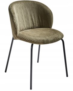 Zestaw 2 krzeseł do jadalni MILES Sztruks Oliwkowy 6