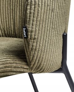 Zestaw 2 krzeseł do jadalni MILES Sztruks Oliwkowy 8