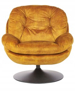 Fotel obrotowy NOLVIK Welur Musztardowy 4