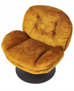 Fotel obrotowy NOLVIK Welur Musztardowy 6