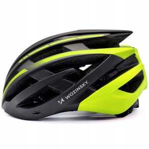 Kask rowerowy MTB Wozinsky z tylną lampką USB M - czarno-żółty 5