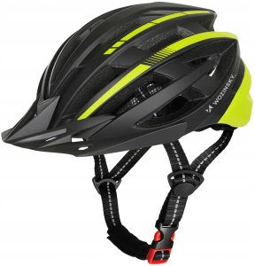 Kask rowerowy MTB Wozinsky z tylną lampką USB M - czarno-żółty 7