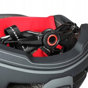 Kask rowerowy fullface dziecięcy Wozinsky z tylną lampką USB S - szary 5