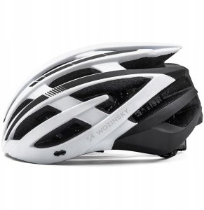Kask rowerowy MTB Wozinsky z tylną lampką USB L - czarno-biały 5