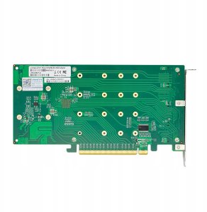 Kontroler 4x SSD NVMe M.2 do PCIe 3.0 x16 PEX8747 bez bifurkacji Windows macOS Linux RedHat 5