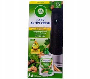 Air Wick KOMPLET ACTIVE FRESH DRZEWO SANDAŁOWE & MECH DĘBOWY 228ML 12