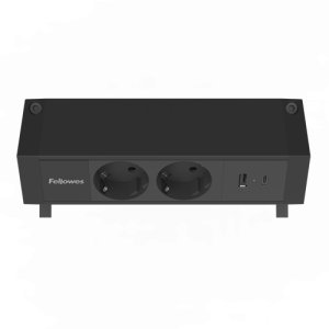 Fellowes 100137182 rozgałęziacz 2 m 2 x gniazdo sieciowe Wewnętrzna Czarny 3