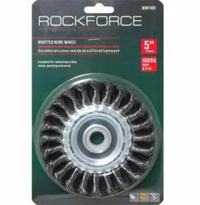 Szczotka tarczowa druciana na wiertarkę do szlifierek kątowa twarda 125mm 2