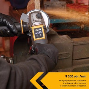 JCB Professional 18V Szlifierka Kątowa 125Mm Włącznik Łopatkowy Bateria 2Ah 3