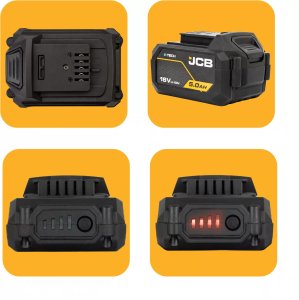 JCB Professional 18V Szlifierka Kątowa 125Mm Włącznik Łopatkowy Bateria 5Ah 15