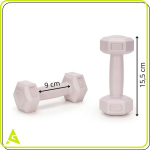 Actiget Ciężarki 2x0,5kg hexagonalne do ćwiczeń fitness hantle zestaw 2 szt. jasny róż UNIWERSALNY 14