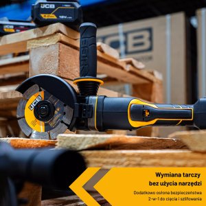 JCB Professional 18V Szlifierka Kątowa 125Mm Dual Charger 4.5A Bateria 2Ah 9