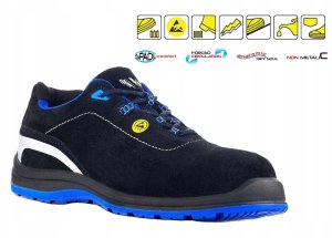 Półbuty ochronne VM FOOTWEAR Rimini 2185-S1P ESD, rozm. 44, czarno-niebieskie 6