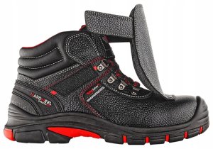 Trzewiki ochronne VM FOOTWEAR Bolton 5080-S3L, rozm. 44, czarno-czerwone 5