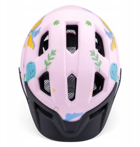 Kask rowerowy dziecięcy MTB Wozinsky z odpinanym daszkiem XS - różowy 3
