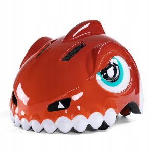 Kask rowerowy dziecięcy Wozinsky motyw dinozaur S - czerwony 2