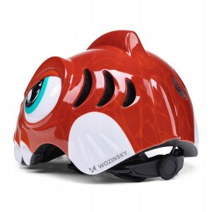 Kask rowerowy dziecięcy Wozinsky motyw dinozaur S - czerwony 3