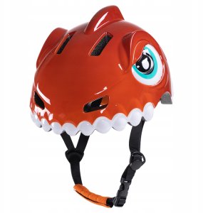 Kask rowerowy dziecięcy Wozinsky motyw dinozaur S - czerwony 5