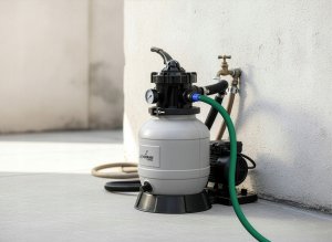 Lehmann HG 1 Pompa piaskowa do basenu filtrująca manometr 8000 l/h panel 5