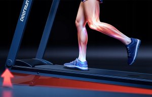 Składana bieżnia elektryczna DeerRun A1 Pro Move + (czarna) 8