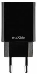 Maxlife ładowarka sieciowa MXTC-11 1x USB 2,1A czarna 2
