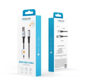 Forever kabel Braix USB - Lightning 1,0 m 3A czarny 2