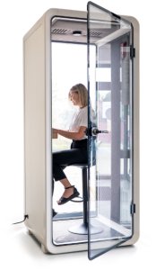 Kabina akustyczna do biura jednoosobowa Small Booth biały/szary ST 10