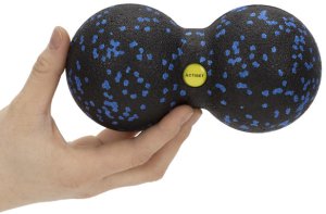 Roller, piłka, podwójna do masażu zestaw akcesorii do masażu, masażer czarno-niebieskie UNIWERSALNY 14