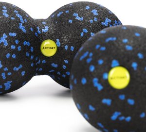 Roller, piłka, podwójna do masażu zestaw akcesorii do masażu, masażer czarno-niebieskie UNIWERSALNY 23