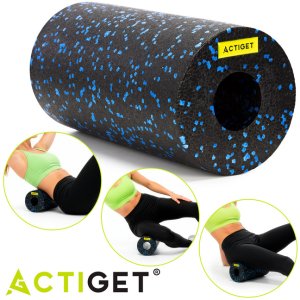 Roller, piłka, podwójna do masażu zestaw akcesorii do masażu, masażer czarno-niebieskie UNIWERSALNY 27