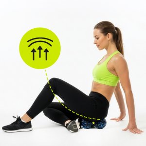 Roller, piłka, podwójna do masażu zestaw akcesorii do masażu, masażer czarno-niebieskie UNIWERSALNY 31