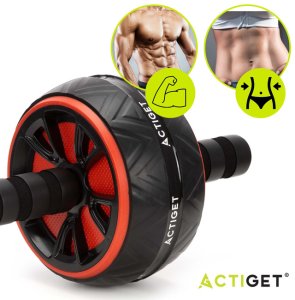 Koło do ćwiczeń mięśni brzucha z matą, szeroki roller, wałek treningowy UNIWERSALNY 3