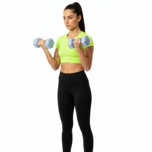 Ciężarki 2x1kg hexagonalne do ćwiczeń fitness hantle zestaw 2 szt. jasno niebieskie UNIWERSALNY 11