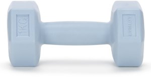 Ciężarki 2x1kg hexagonalne do ćwiczeń fitness hantle zestaw 2 szt. jasno niebieskie UNIWERSALNY 7