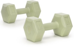 Ciężarki 2x1,5kg hexagonalne do ćwiczeń fitness hantle zestaw 2 szt. zielone UNIWERSALNY 6