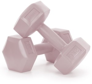 Ciężarki 2x2kg hexagonalne do ćwiczeń fitness hantle zestaw 2 szt. różowe UNIWERSALNY 11