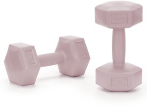 Ciężarki 2x2kg hexagonalne do ćwiczeń fitness hantle zestaw 2 szt. różowe UNIWERSALNY 2