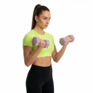 Ciężarki 2x2kg hexagonalne do ćwiczeń fitness hantle zestaw 2 szt. różowe UNIWERSALNY 4