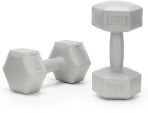 Ciężarki 2x4 kg hexagonalne do ćwiczeń fitness hantle zestaw 2 szt. szare UNIWERSALNY 11