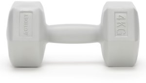 Ciężarki 2x4 kg hexagonalne do ćwiczeń fitness hantle zestaw 2 szt. szare UNIWERSALNY 12