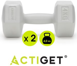 Ciężarki 2x4 kg hexagonalne do ćwiczeń fitness hantle zestaw 2 szt. szare UNIWERSALNY 13