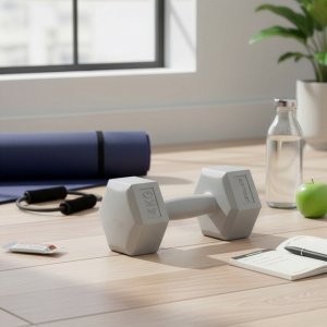 Ciężarki 2x4 kg hexagonalne do ćwiczeń fitness hantle zestaw 2 szt. szare UNIWERSALNY 2