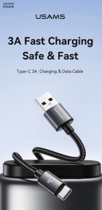 Kabel USB Usams Kabel USAMS U91 18W USB-C do USB-A 1m    tarnish 3