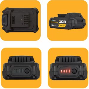 JCB Professional 18V Szlifierka Kątowa Włącznik Łopatkowy Akumulator 2Ah 14