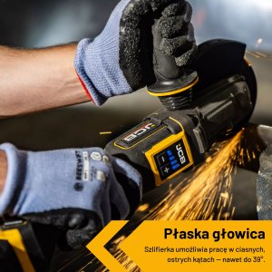 JCB Professional 18V Szlifierka Kątowa Włącznik Łopatkowy Akumulator 2Ah 3