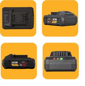 JCB Professional 18V Szlifierka Kątowa Włącznik Łopatkowy Akumulator 4Ah 13