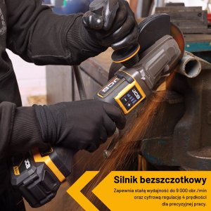 JCB Professional 18V Szlifierka Kątowa Włącznik Łopatkowy Akumulator 4Ah 9