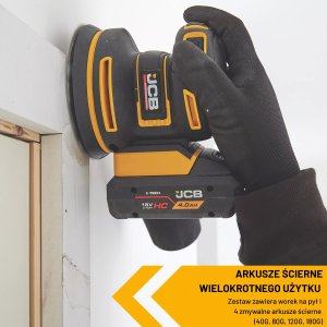 JCB Professional 18V Szlifierka Mimośrodowa 125 mm Akumulator 5Ah 3